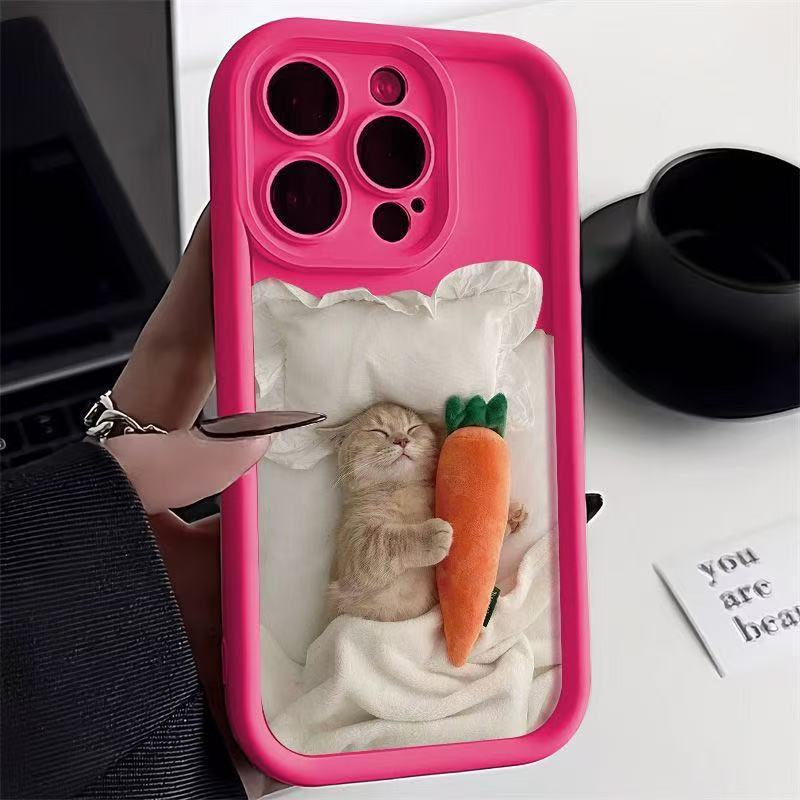 Cozy Cat & Carrot 3D iPhone Case